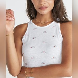Marine Layer Betty Topless Babe All-over Print Racerback Tank Top Supima Cotton